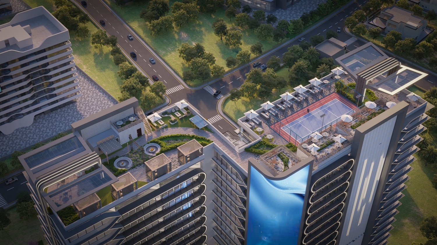 Swiss Mall Gulberg, rooftop by day